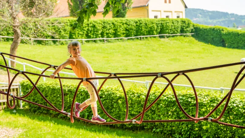 Young girl in children's playground